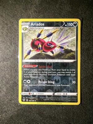 Pokémon TCG Darkness Ablaze Ariados ReverseHolo 103/189 NM