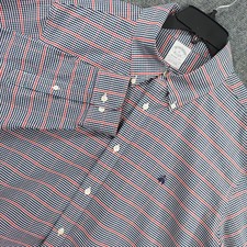 Brooks Brothers Shirt Mens XL Blue Plaid Long...