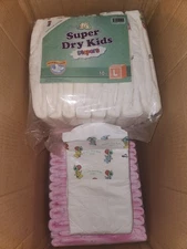 super dry kids abdl diaper vintage old style size large