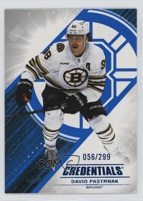 2024-25 Upper Deck Credentials Blue 56/299 David Pastrnak #88 16f8