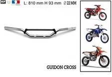 Guidon Moto Cross Cyclo Enduro  50 / 125 /  250 cc Chrome Diam 22 mm