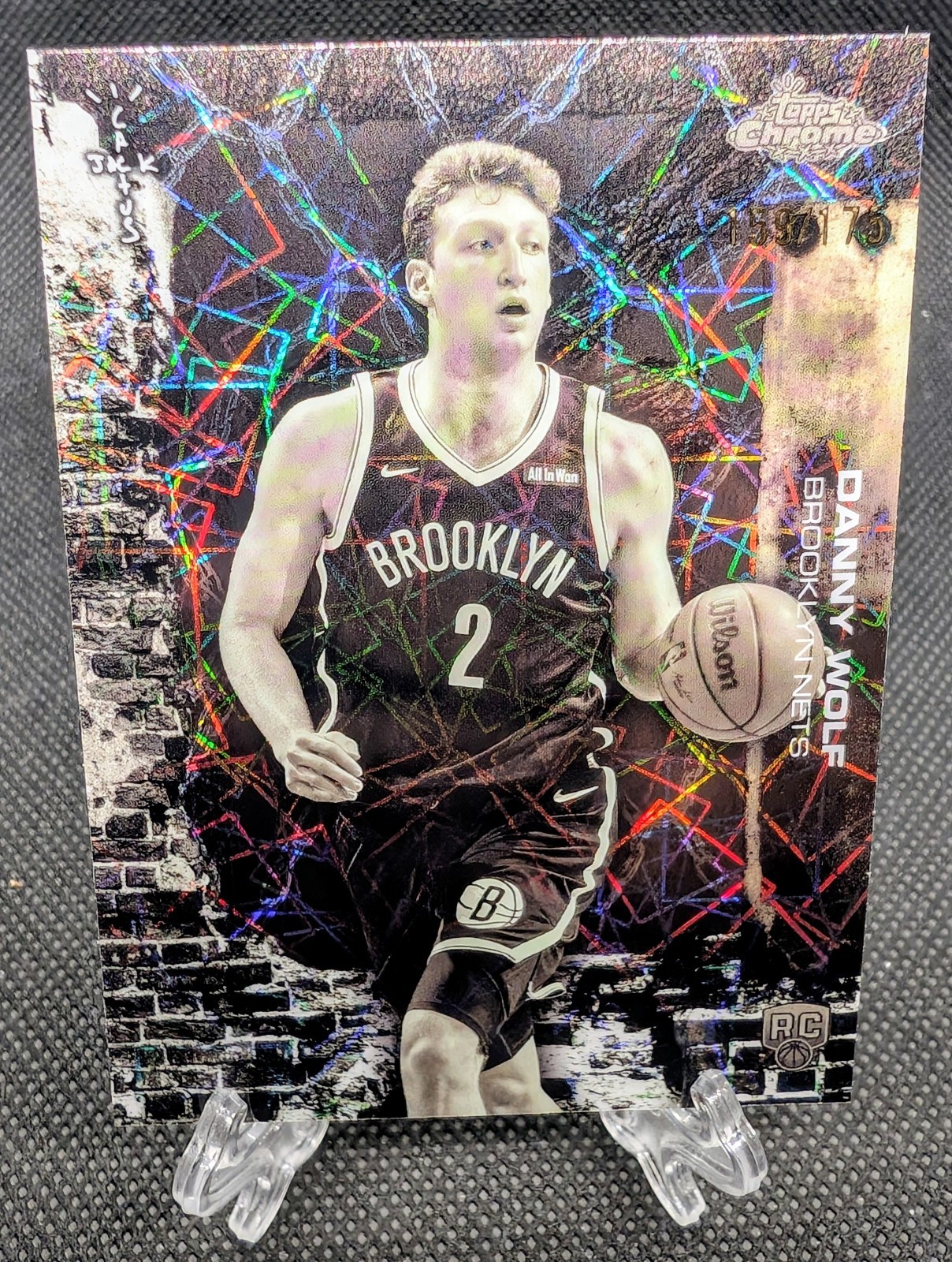 2025-26 Topps Chrome x Cactus Jack Danny Wolf Lasers Refractor /175 RC #87 Nets
