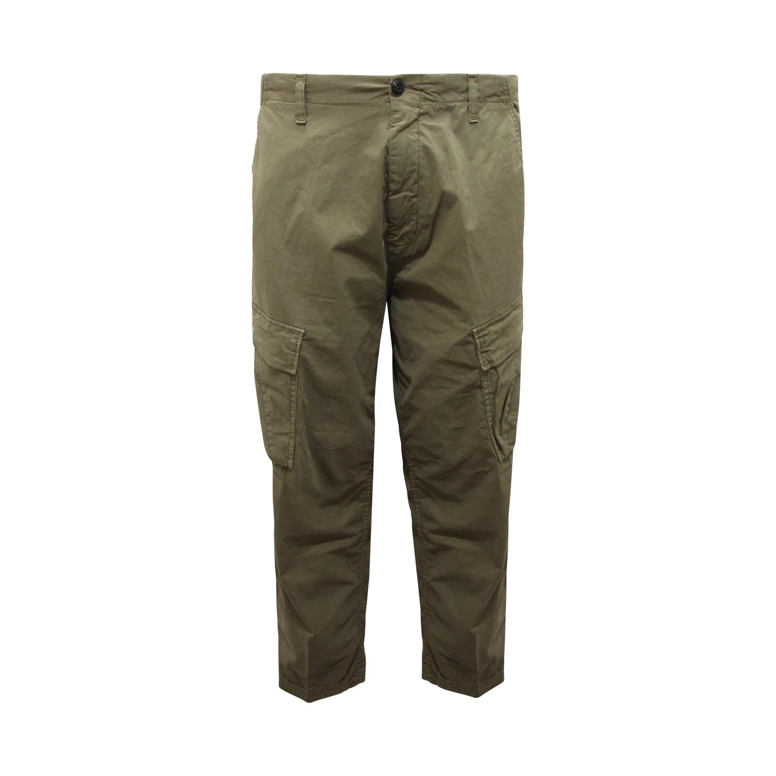P1511 MENS DONDUP ALLAN MAN TROUSERS GREEN CARGO PANTS