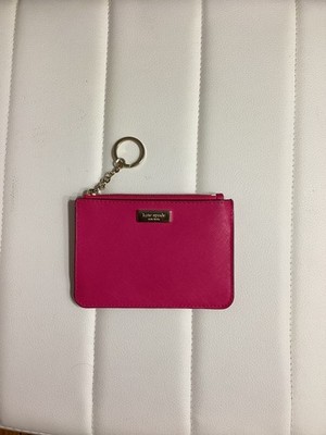 Kate Spade Laurel Way Bitsy Card Coin Purse Key Fob Wallet Radish Pink Magenta