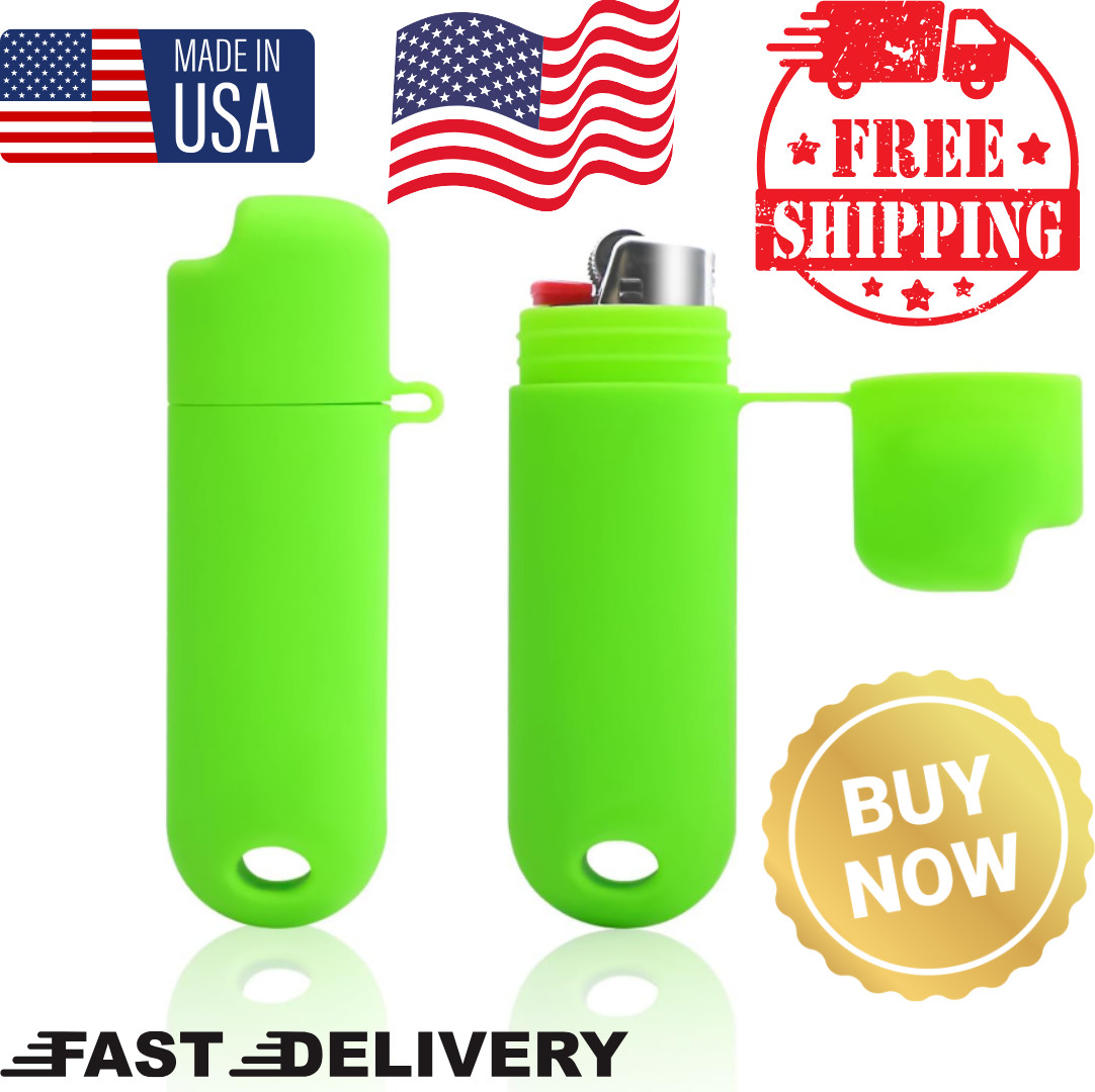 Case Cover Holder For Bic, Lighters Light Green New*****
