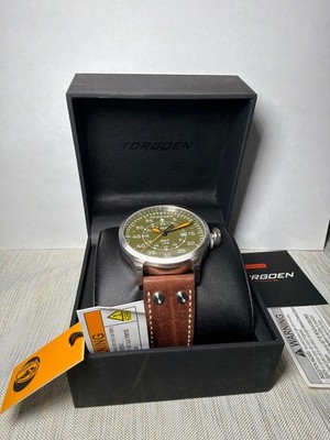 New! Torgoen TN-1209 T47 Jumbo Green Sapphire GMT 47mm Watch w/Box SOLD OUT!!