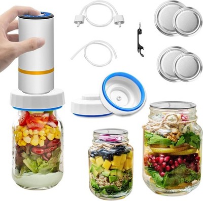 Upgraded Mason Jar Vacuum Sealer - Easy Food Storage & Freshness Keeper