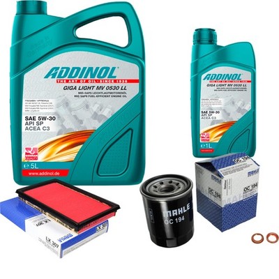 MAHLE Inspektionspaket 6L ADDINOL GIGA LIGHT MV 5W-30 für Nissan Maxima/Maxima