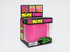 NEW Nee Doh Nice Cube - Super Solid Squish  Pink - Stress fidget relief toy