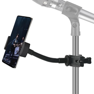 JCWINY Mic Stand Phone Holder, Flexible Holder for Microphone black