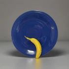 Vintage Fiestaware Cobalt Blue 14  1/2” Chop Plate / Fiesta Cake Platter