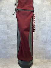 Vintage Spalding 3Way divider Golf Bag Good Condition Beads On The Side