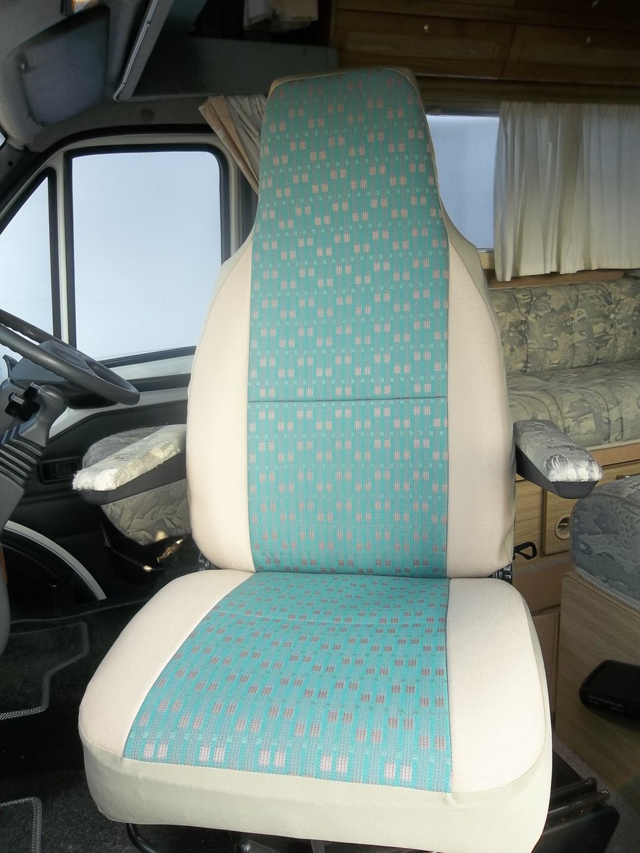 PEUGEOT BOXER MOTORHOME SEAT COVERS EMERALD GREEN FRONTS