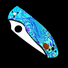 Spyderco Tenacious Frame Lock C122TIBLP Titanium 8Cr13MoV Steel - Pocket Knife