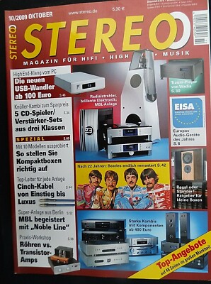 STEREO 10/09, WADIA 381i, MBL 5011,9007,116F, DENON DCD/PMA 710AE,MAGNAT MCD 850