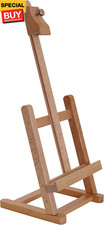 16" Mini Tabletop Wooden H-Frame Studio Easel - Artists Adjustable Beechwood Pai