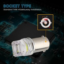 100Pcs DC 6V 6.3V T11 T4W BA9S H6W 1895 1SMD LED Convex Pinball - Foto 9