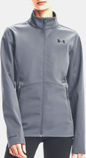 Under Armour Womens ColdGear Infrared Storm Hooded Jacket 1321442 Gray Sz L 120