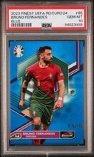 2023 Topps Finest Road To Euro Bruno Fernandes Blue /150 PSA 10