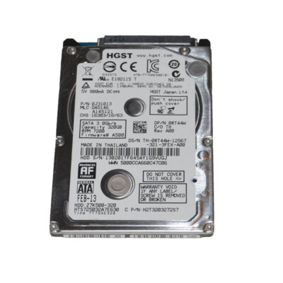 HGST Z7K500-320 320GB 7200 RPM Gp/s SATA Laptop Hard Drive