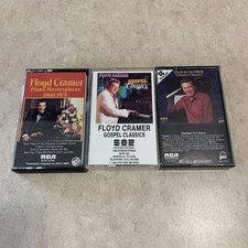 Lot of 3 Floyd Cramer Cassette Tapes Audio Country Hits GospelPiano Masterpieces