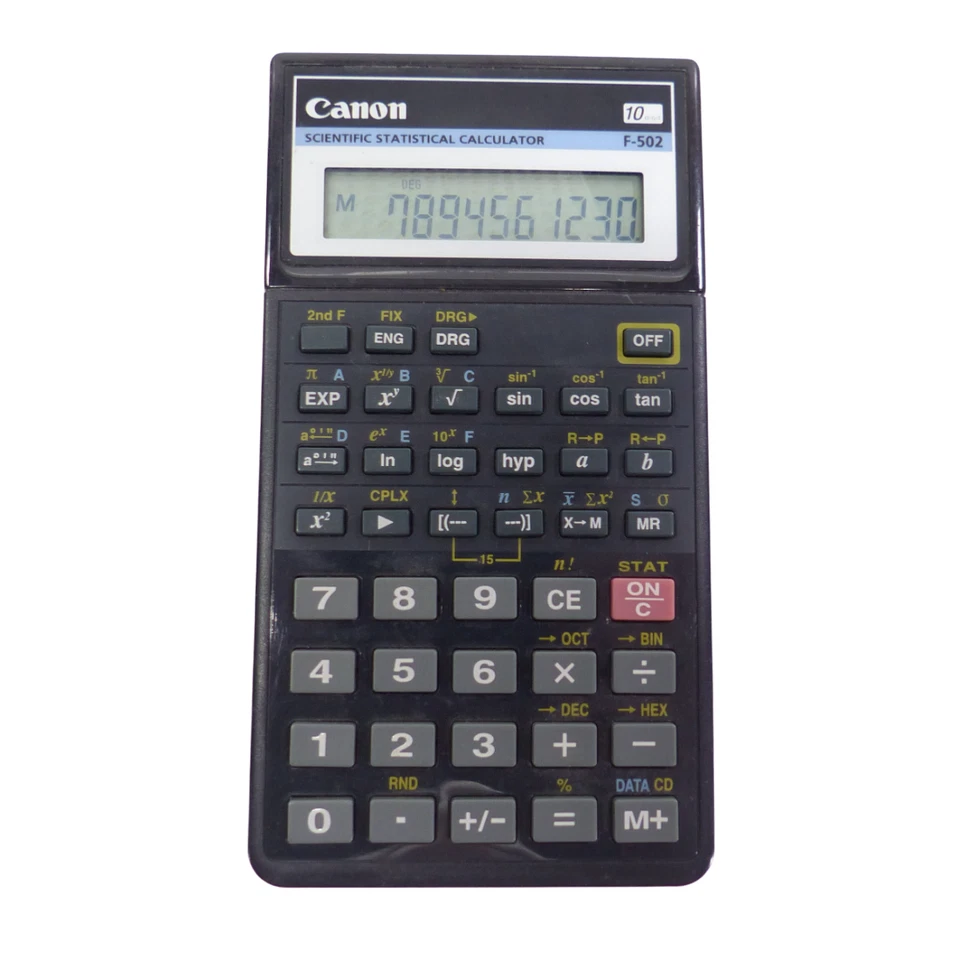 Canon F-502 Scientific Statistical Calculator With Hard Slip Case/Cover Tested - Image 4 of 4