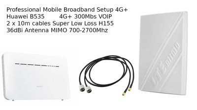 Huawei B535-232 4G LTE Unlocked Mobile Broadband Router & External Antenna