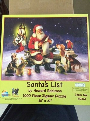 Santa and His Cats 1000 Piece Jigsaw Puzzle by SunsOut