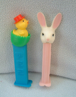 Vintage Pez Süßigkeitenspender Spielzeug - OSTERN FRÜHLING Huhn Hase Kaninchen (+ Panda)