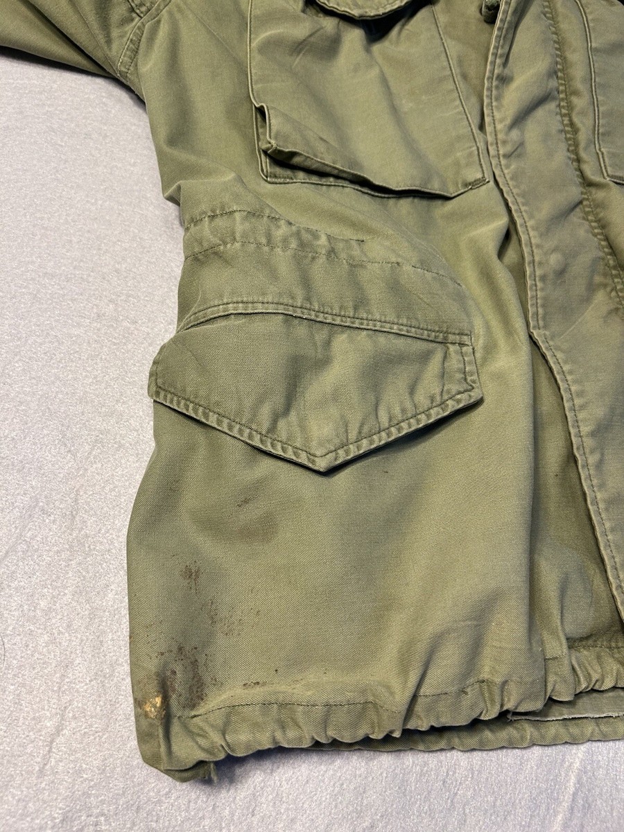 M-65 Cold Weather Field Coat Jacket W Hood Small See M-65 Cold Weather Field Coat Jacket W Hood Small See
