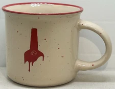 Maker's Mark Whiskey Bourbon Alcohol Coffee Mug Cup Ceramic Beige Red Speckled