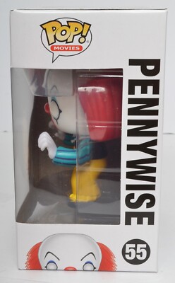 Funko Pop 'Movies' PENNYWISE CLASSIC Vinyl Figure #55 'It' 1990 TV