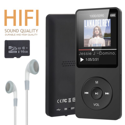 Premium 16GB MP3 Player Bluetooth 5.0 HiFi Verlustfreier Ton MP3 Musik Player FM