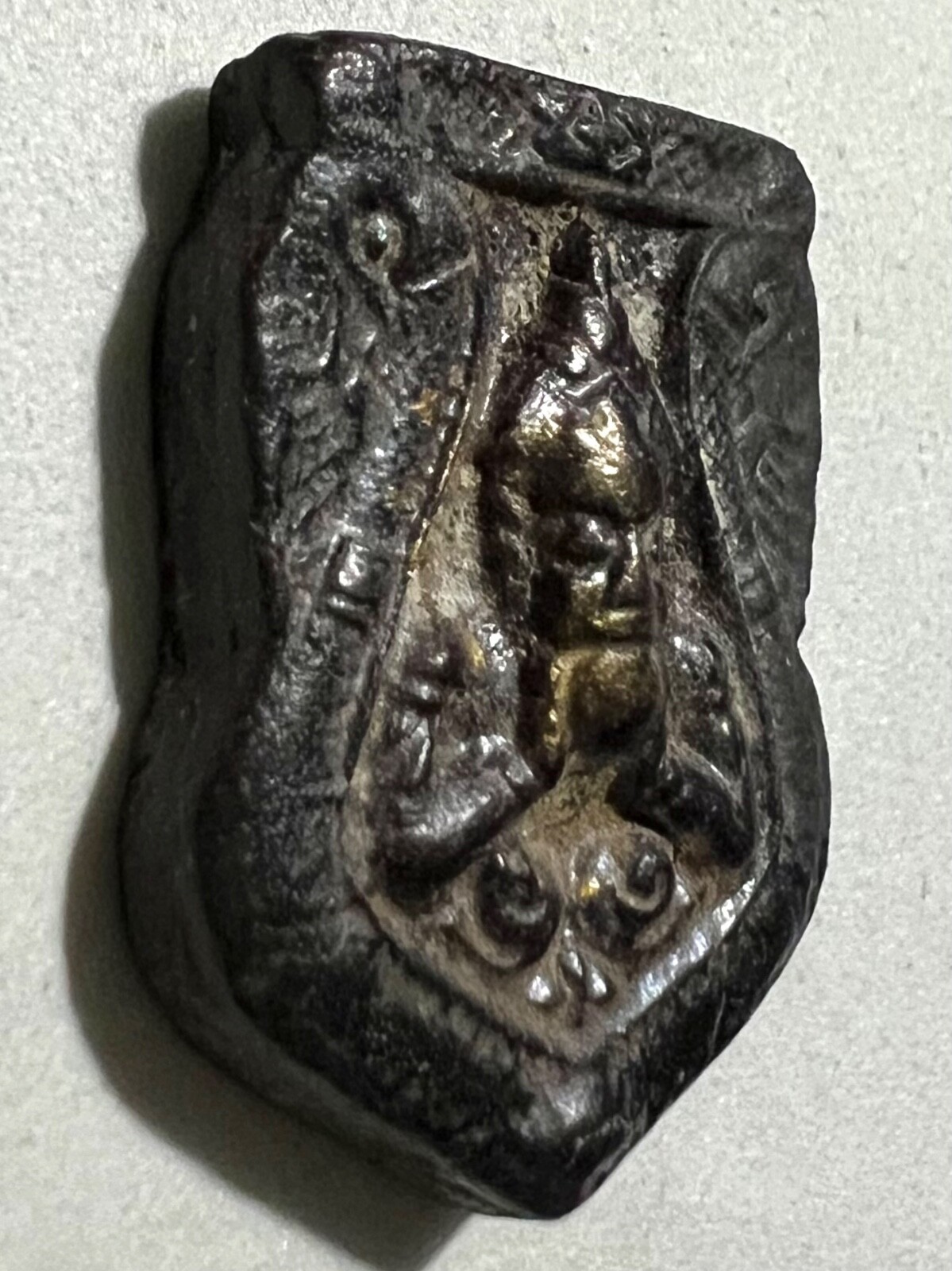 PHRA RAHU LP NOY RARE OLD THAI BUDDHA AMULET PENDANT MAGIC ANCIENT IDOL#24