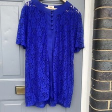 Hamells Cobalt Blue Lace Special Occasion Jacket Size 16 Bnwt