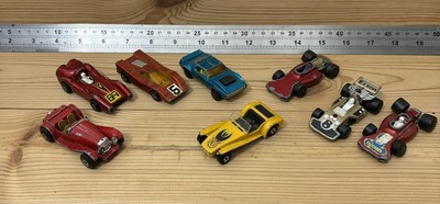 Matchbox Lotus Super 7, AMX Javelin, Turbo Fury, Jaguar, Hairy Hustler, F5000, #24 F1