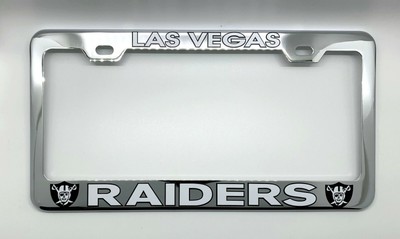LAS VEGAS RAIDERS License Plate Frame, Custom Made of Chrome Plated Metal | eBay