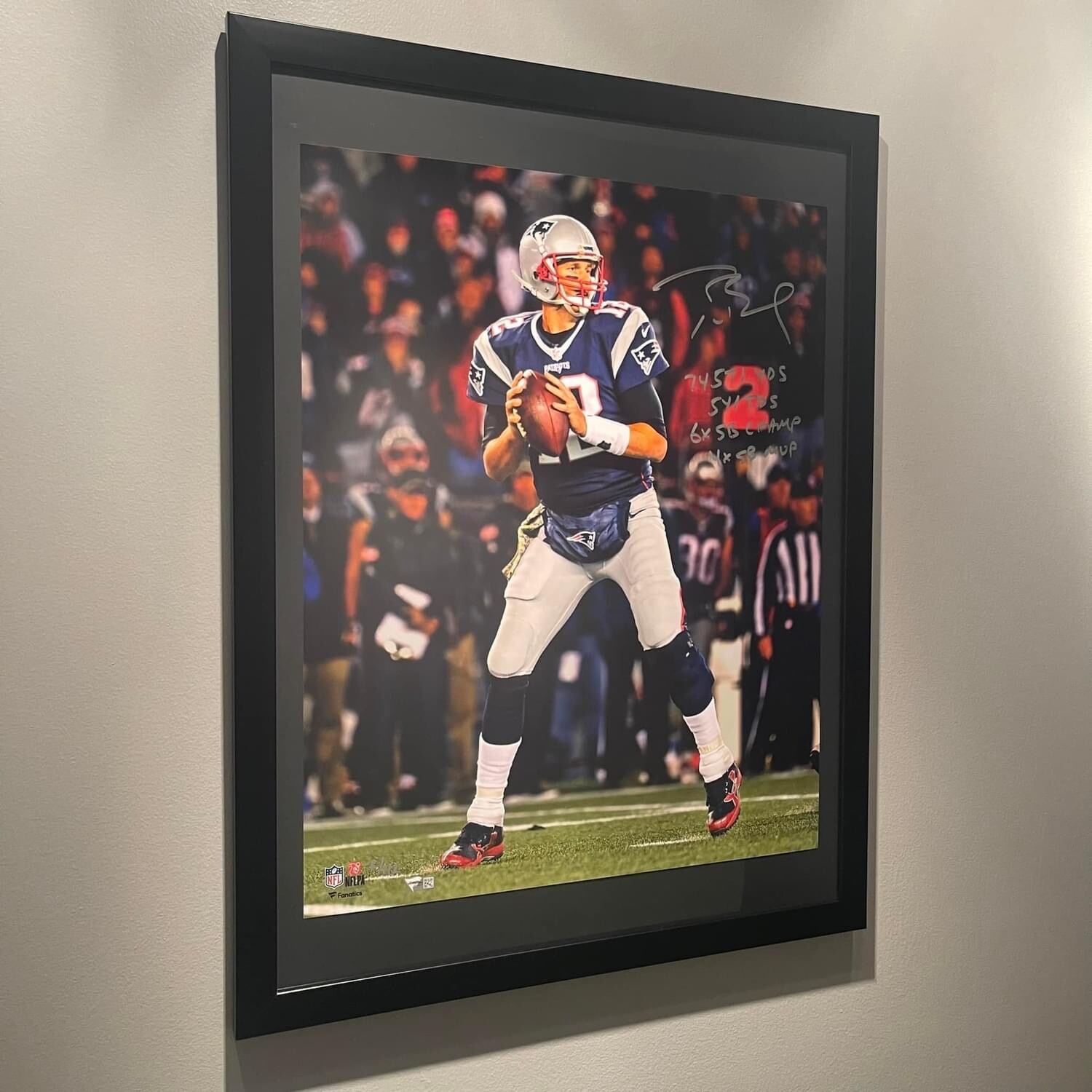 Tom Brady Autographed Signed New England Patriots + Rare Full Patriots Stats! Limited Edition #2 out of 112!! 