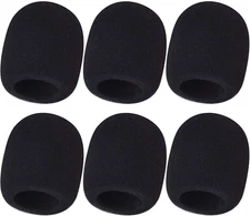 6 PCS Microphone Windscreen Black Foam Handheld Cover, Mic Covers for SM58, E835