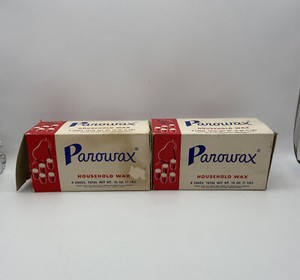 Vintage Parowax Household Wax 2 Boxes / 8 Cakes Of Wax Unused