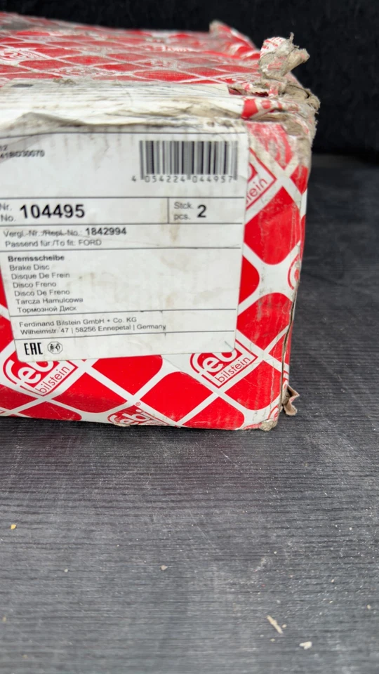 2x Brake Discs Pair Vented fits FORD TRANSIT CUSTOM V362 TDCi 2.2D Front 288mm - Image 2 of 3