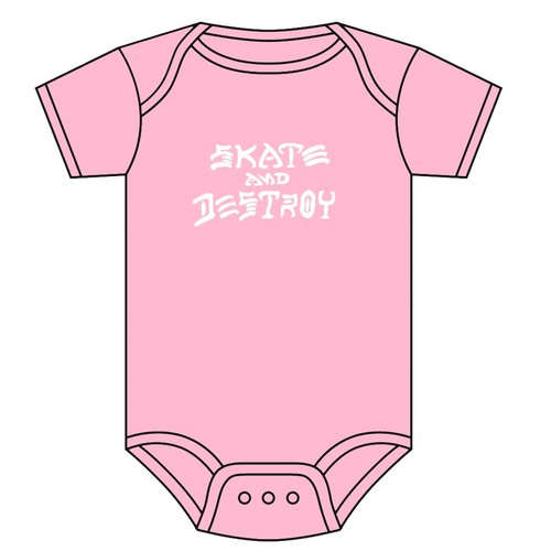 SKATE AND DESTROY BABYGROW BABY VEST SKATER BMX THRASHER ASST COLOURS 0-18 M NEW - Picture 27 of 32