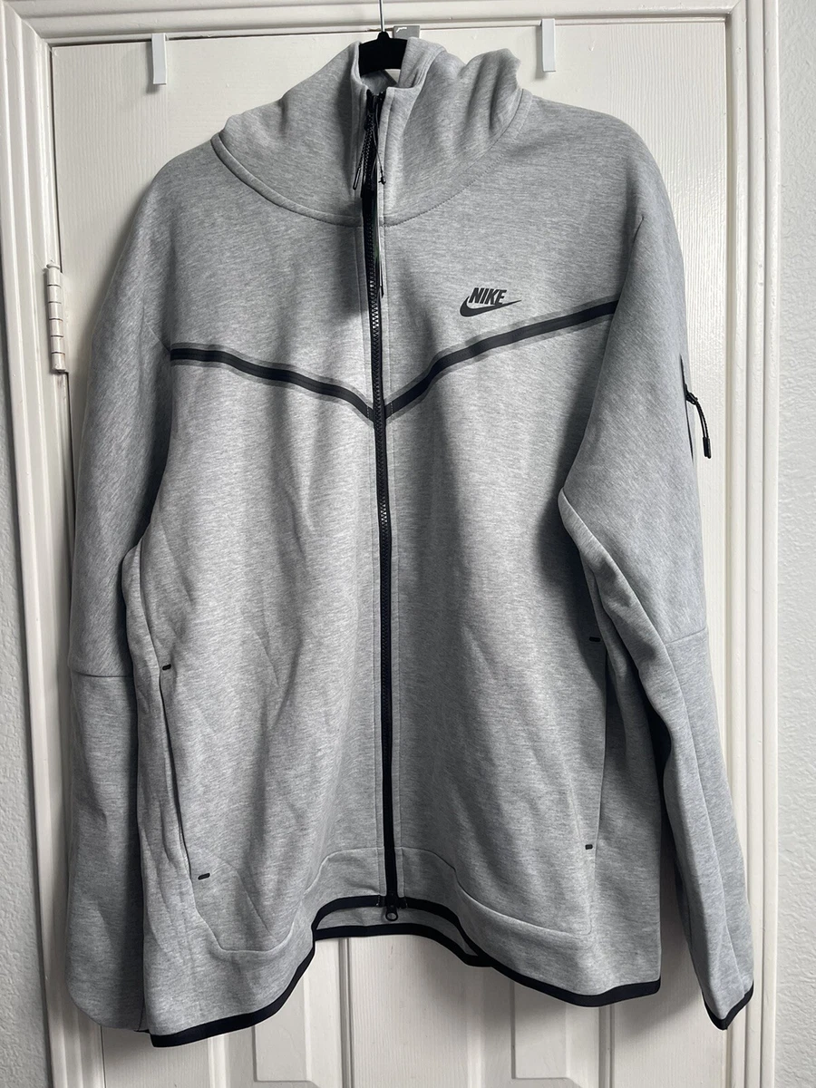 Shop Nike Tech Fleece Full-Zip Hoodie CU4489-063 grey