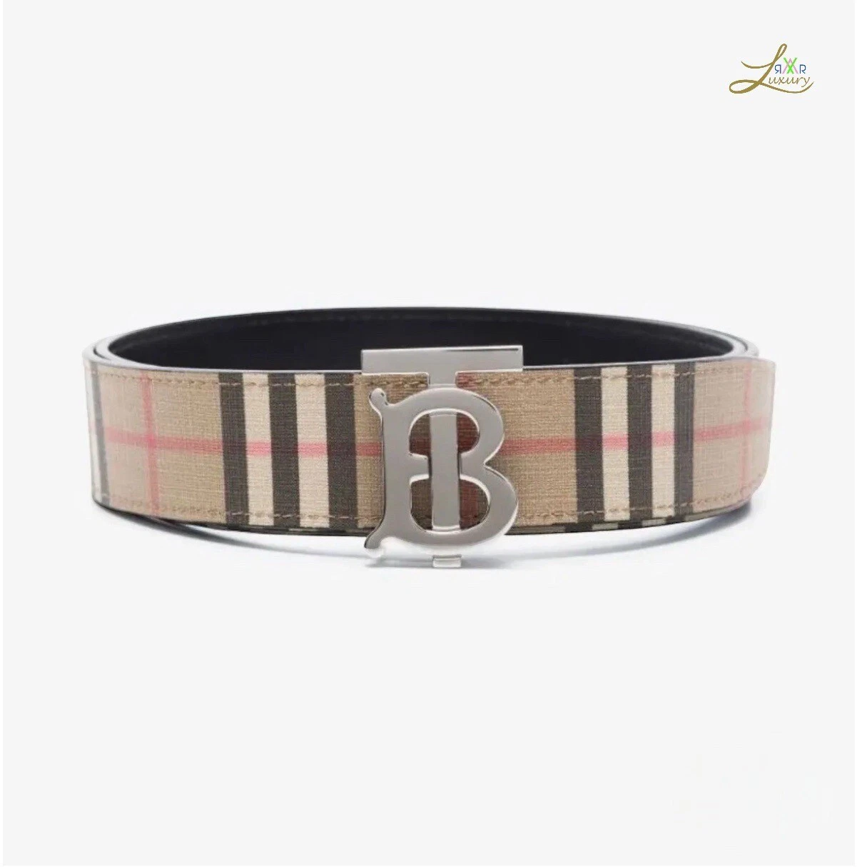 Cintura Burberry Monogram Check Reversibile Taglia 90
