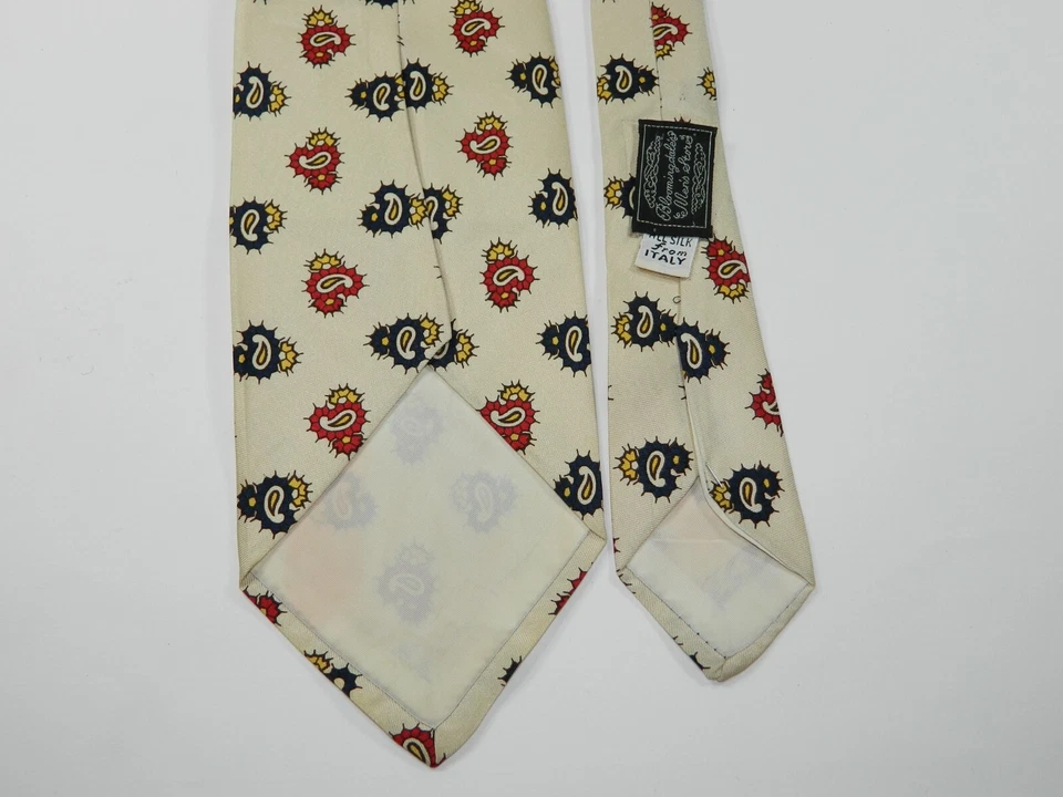 Corbata de seda vintage para hombre BLOOMINGDALE'S MENS STORE Anchorman Paisley Foto 2 de 4