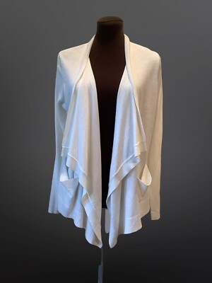 Eyn Ivory Wrap Sweater Comfy Casual Asymmetrical Cardigan Sweater M