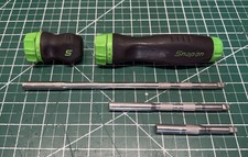 Snap-On Ratcheting Screwdriver Stubby w/ Extensions Soft Grip