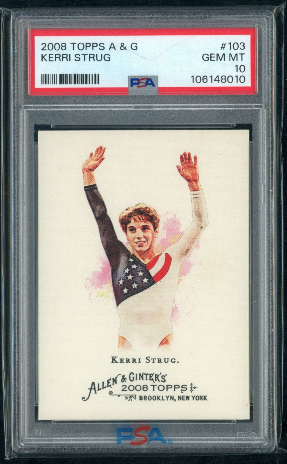 2008 Topps Allen & Ginter Kerri Strug #103 PSA 10 Gem Mint USA Olympic Gold Pop9