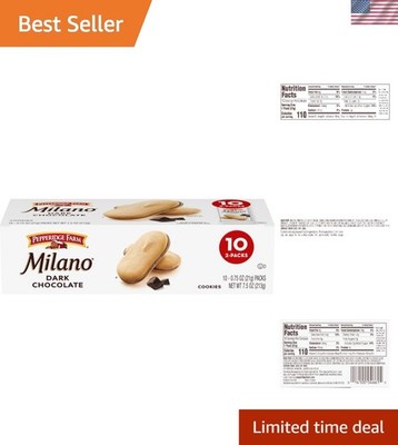 Luxurious Milano Dark Chocolate Cookies - 10 Single-Serve Packs, Kosher Delight