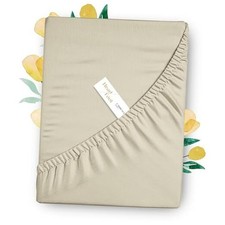 100 Cotton Size Fitted Sheet Only - 800 Thread Count Fitted Twin Beach Sand